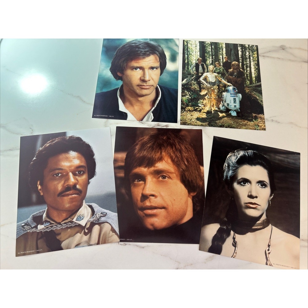 Star‎ Wars ROTJ Fan Club Set Of (5) 8x10 Pictures Han Luke Leia
